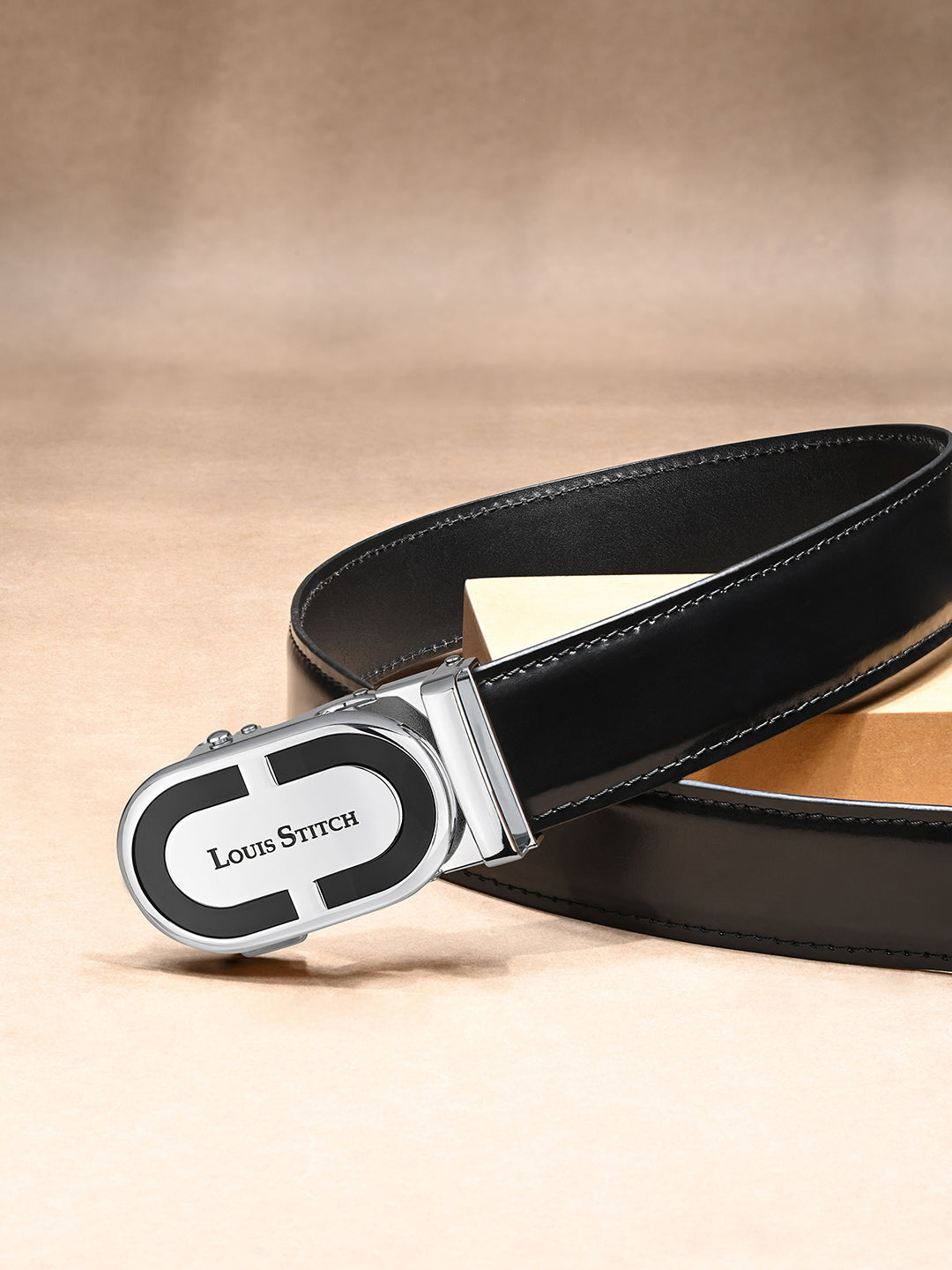 Handcrafted Leather Auto Lock Formal Belt For Men