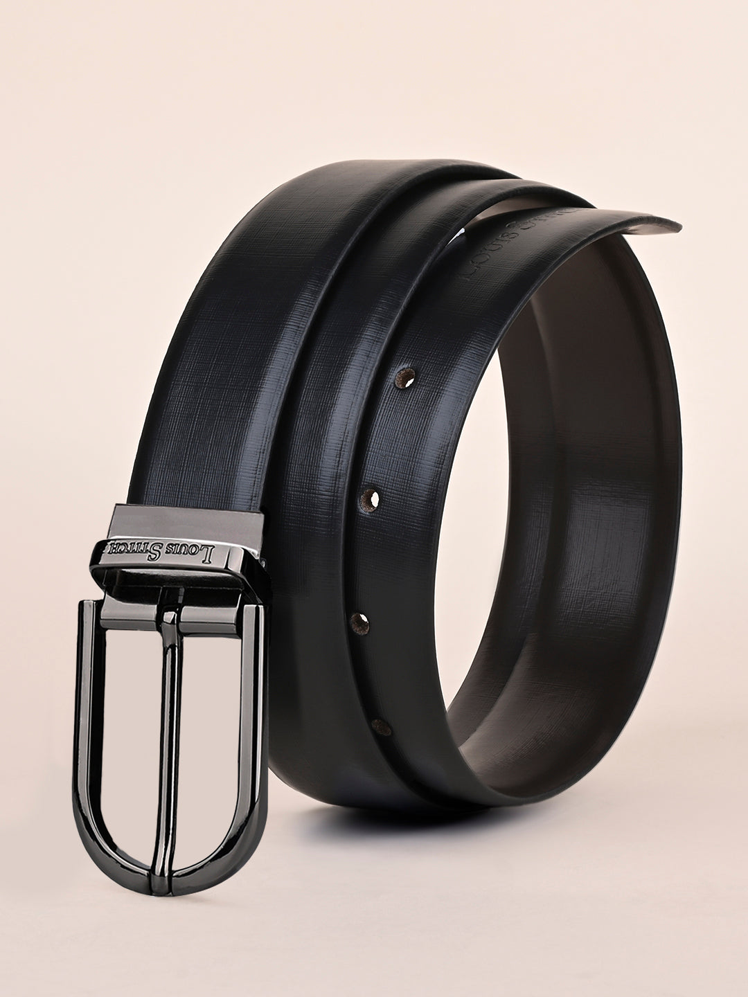 Men's Black & Brown Formal Italian Leather Reversible Belt For Men