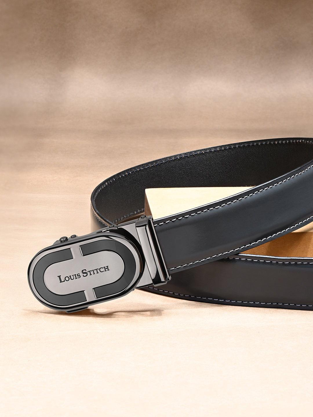 Handcrafted Leather Auto Lock Formal Belt For Men