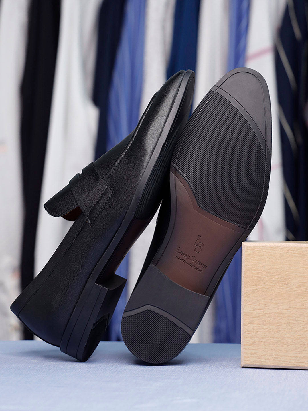 Obsidian Black Slipon Style Comfortable Moccasins