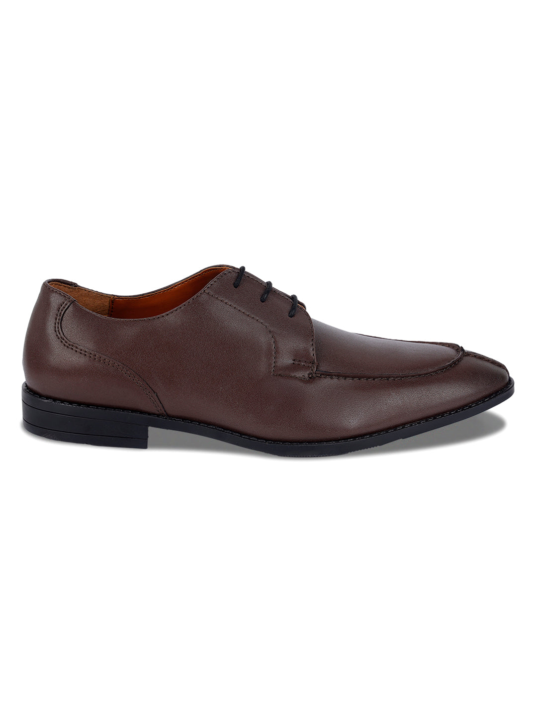 Brunette Brown Handcrafted Derby Laceups Shoes