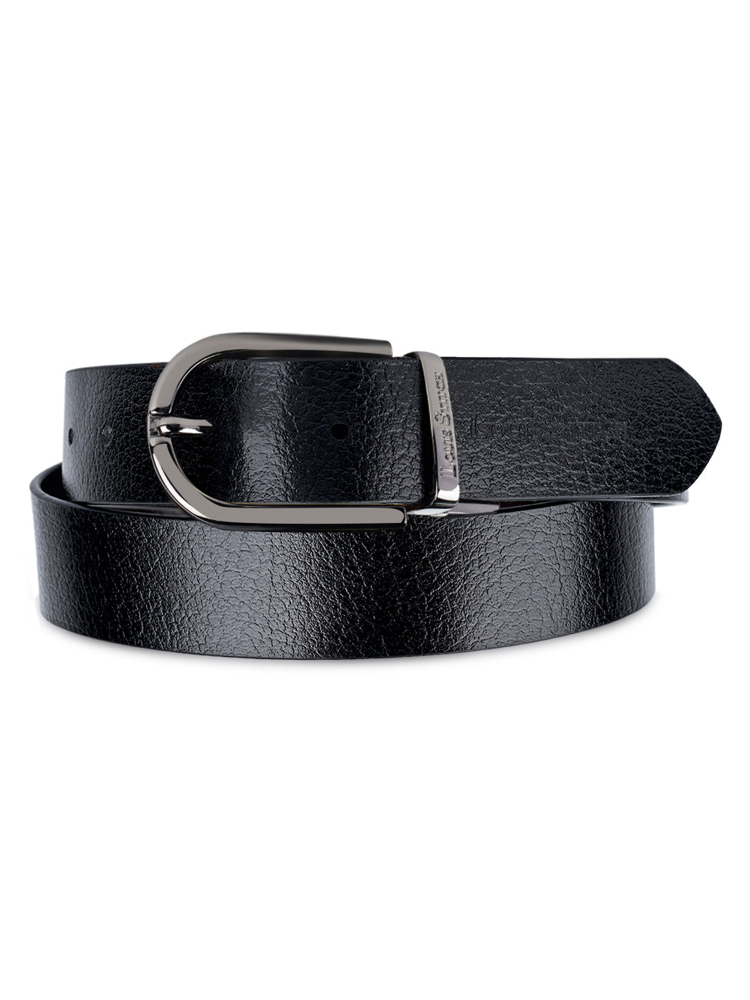 Men's Black & Brown Formal Italian Leather Reversible Belt For Men