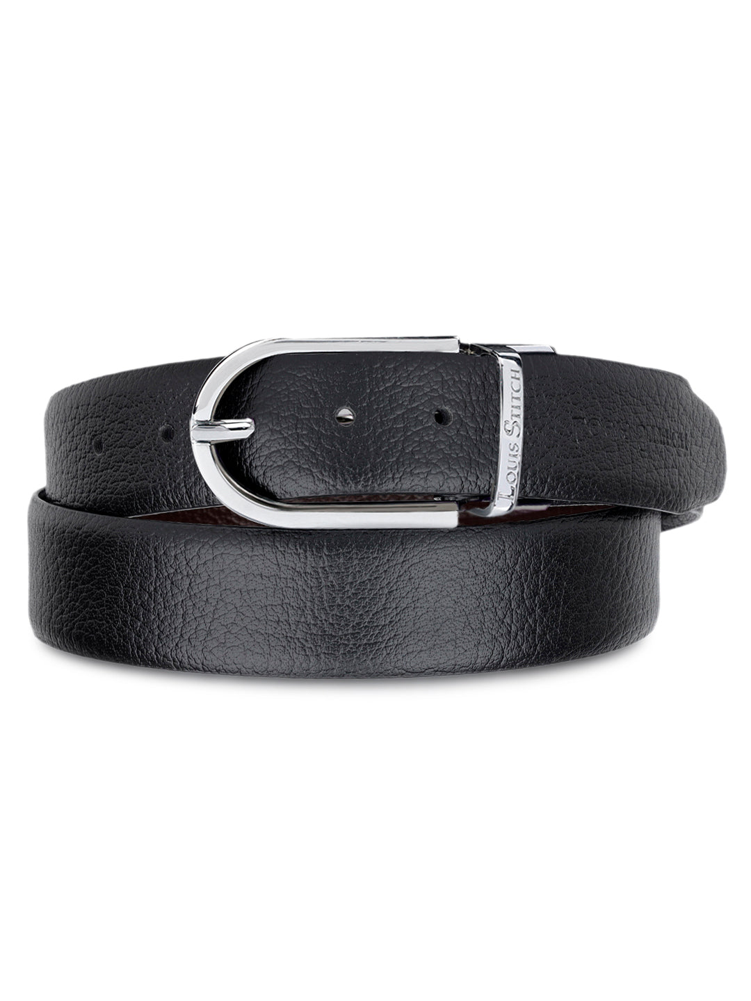 Men's Black & Brown Formal Italian Leather Reversible Belt For Men