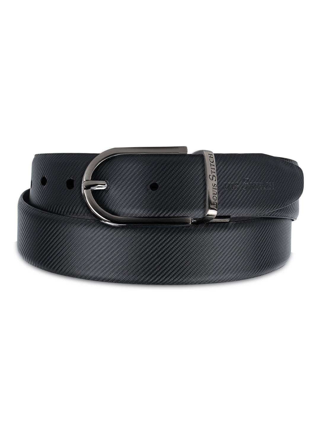 Men's Black & Brown Formal Italian Leather Reversible Belt For Men