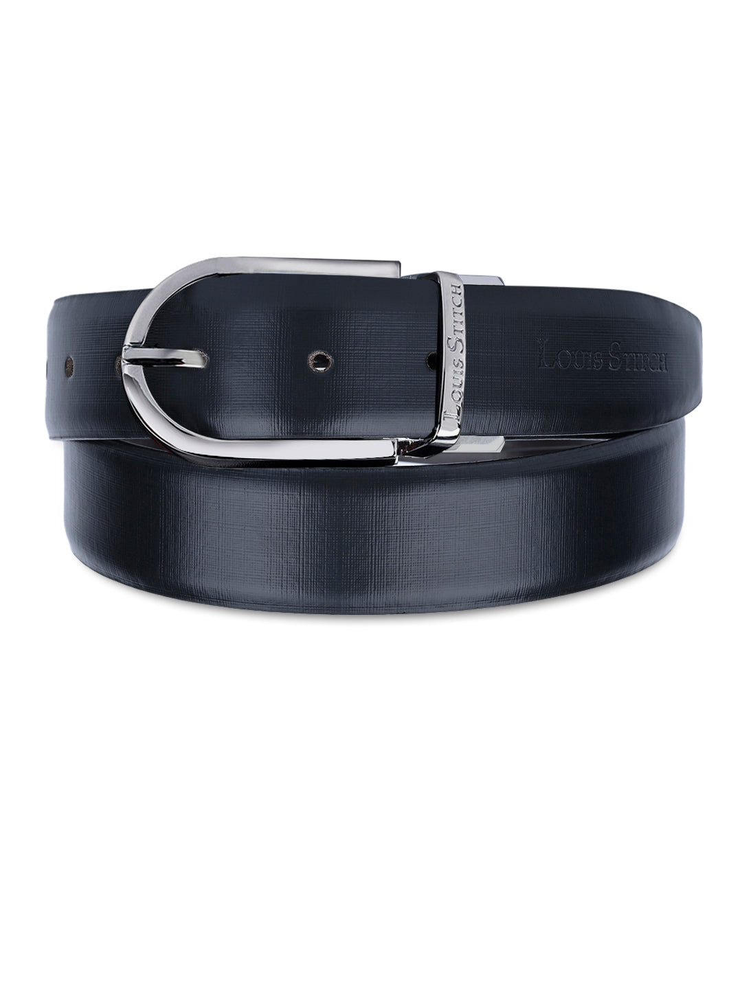Men's Black & Brown Formal Italian Leather Reversible Belt For Men