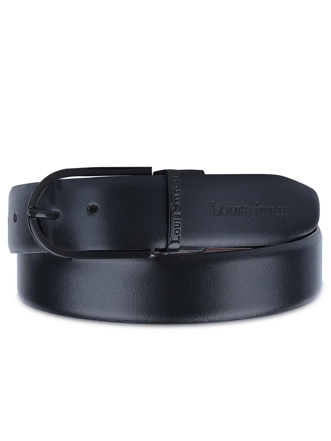 Men's Black & Brown Formal Italian Leather Reversible Belt For Men