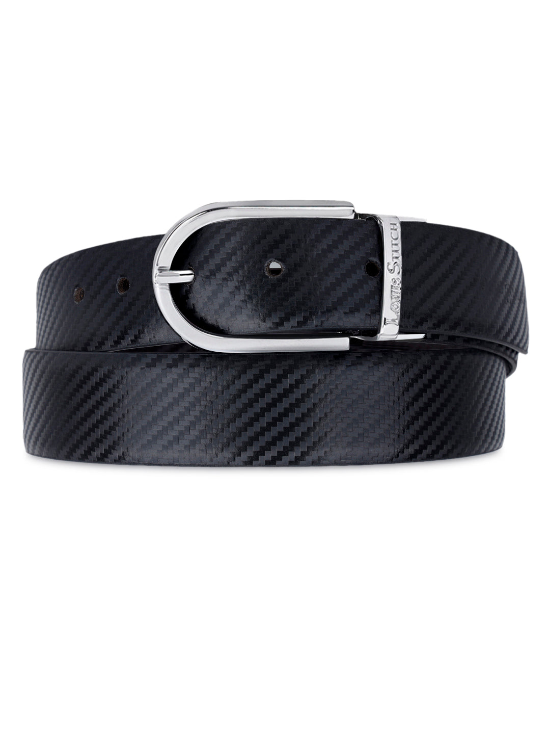 Men's Black & Brown Formal Italian Leather Reversible Belt For Men