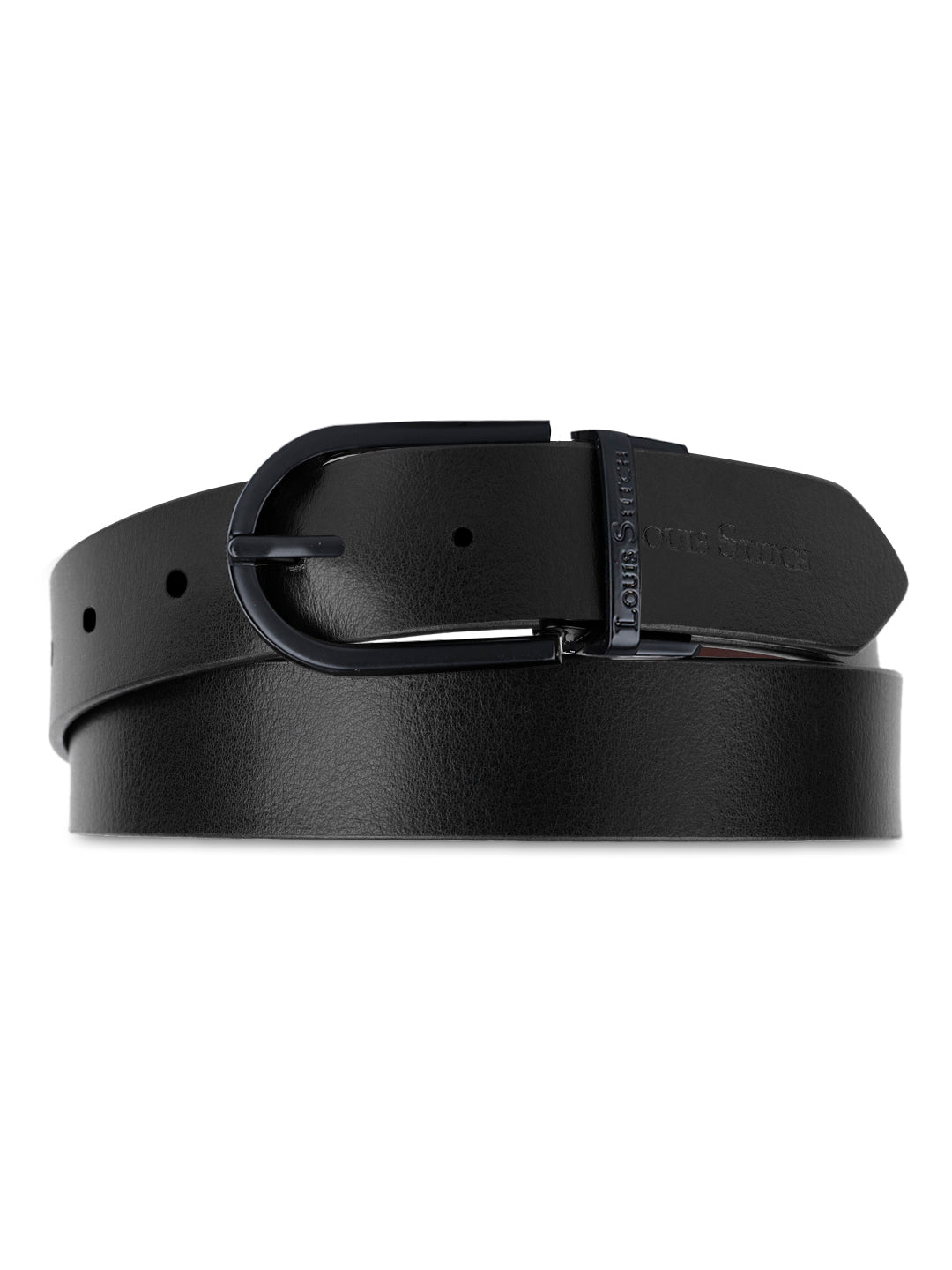 Men's Black & Brown Formal Italian Leather Reversible Belt For Men