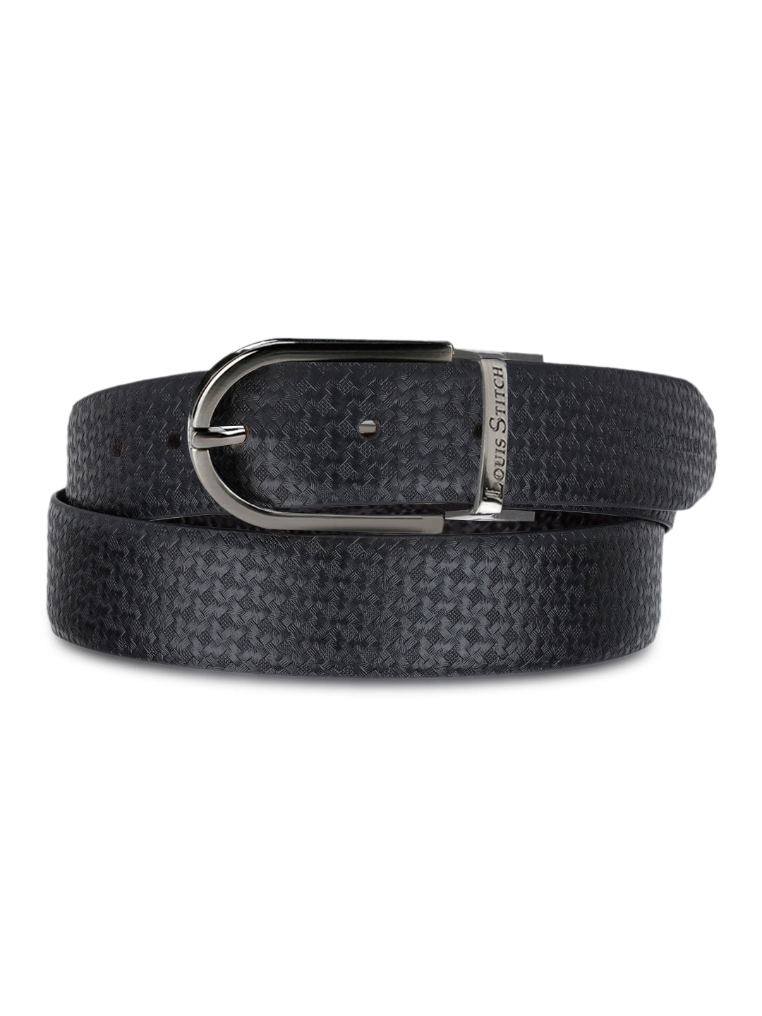 Men's Black & Brown Formal Italian Leather Reversible Belt For Men