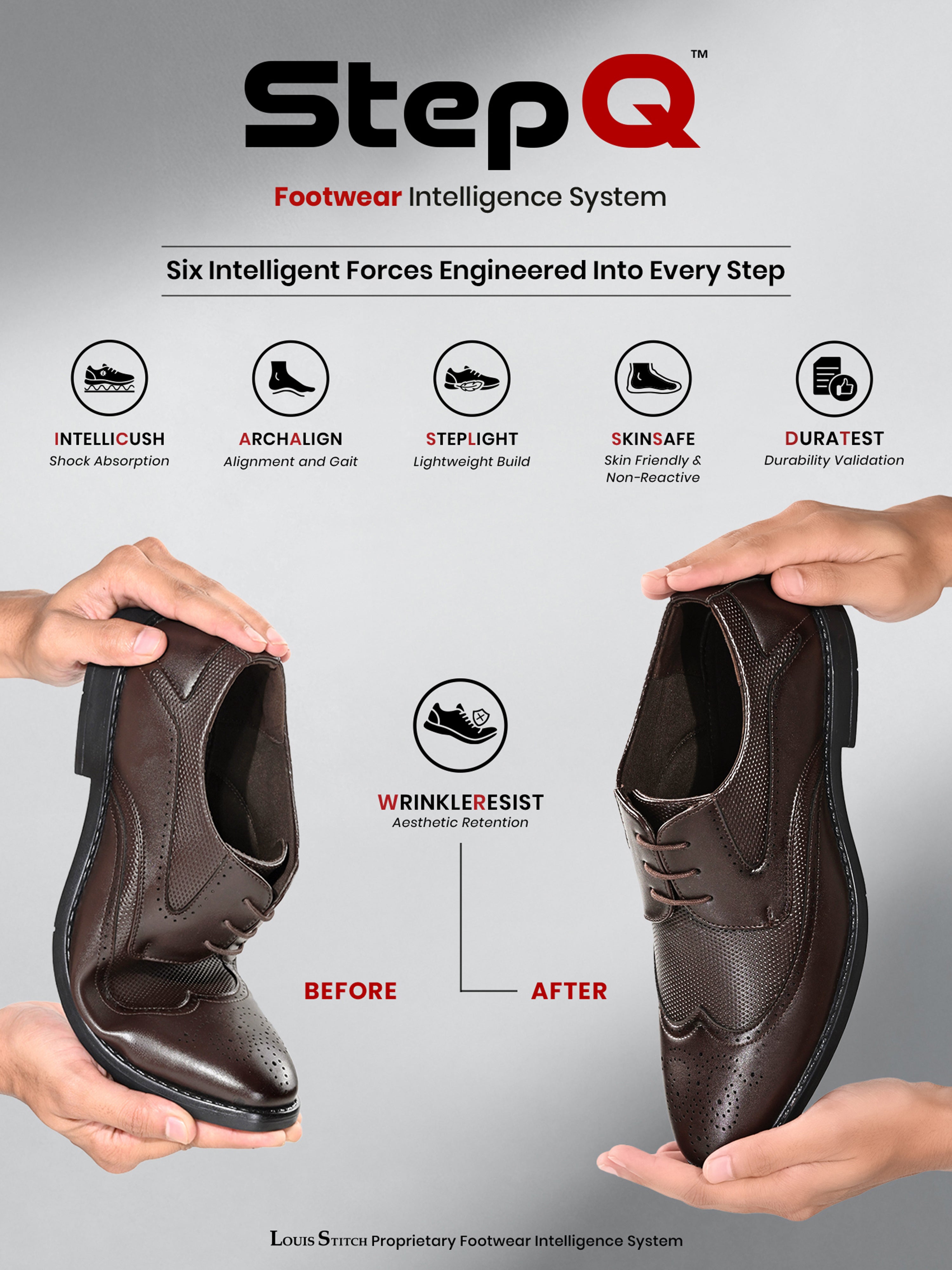 Brunette Brown Formal Brogue Lace-Up Shoes
