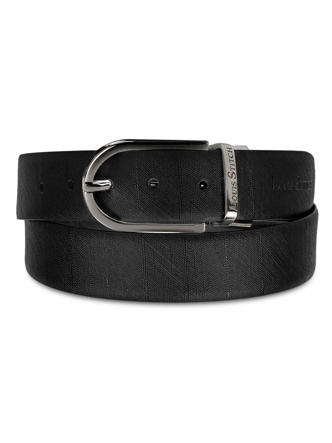 Men's Black & Brown Formal Italian Leather Reversible Belt For Men