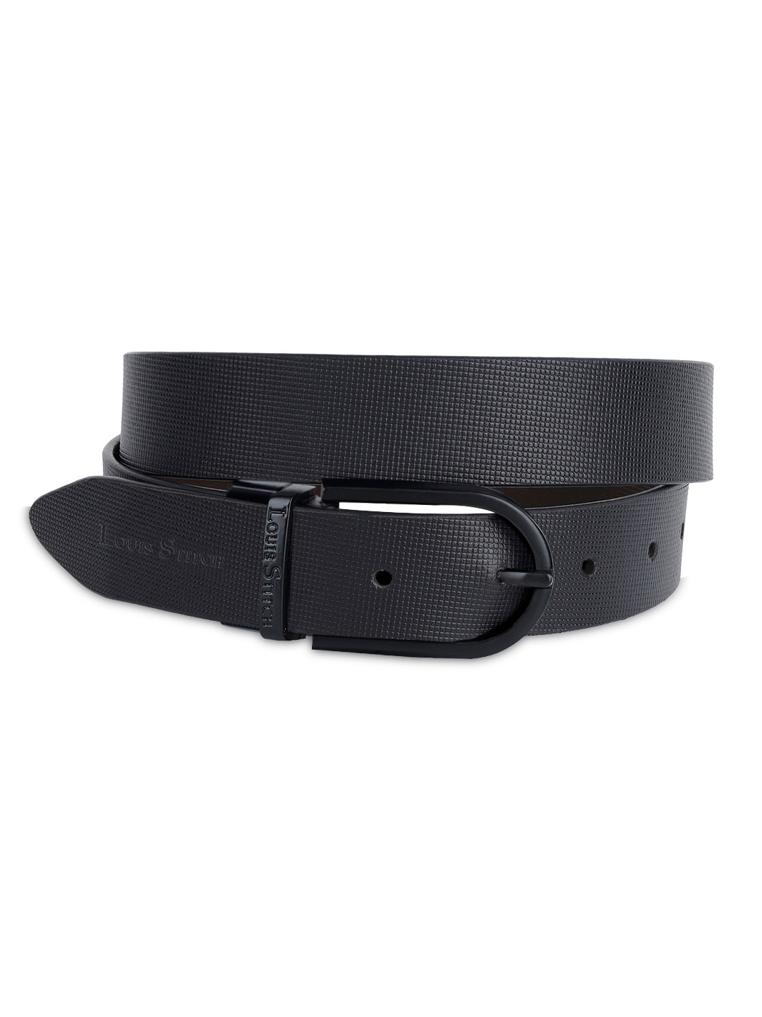 Men's Black & Brown Formal Italian Leather Reversible Belt For Men