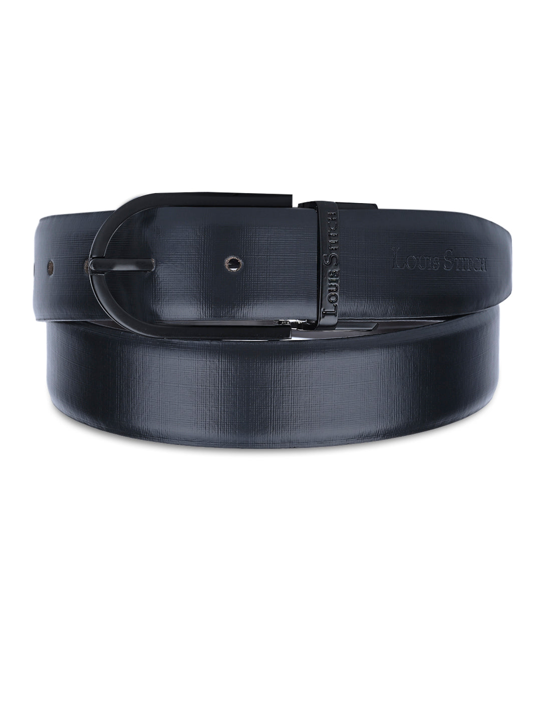 Men's Black & Brown Formal Italian Leather Reversible Belt For Men