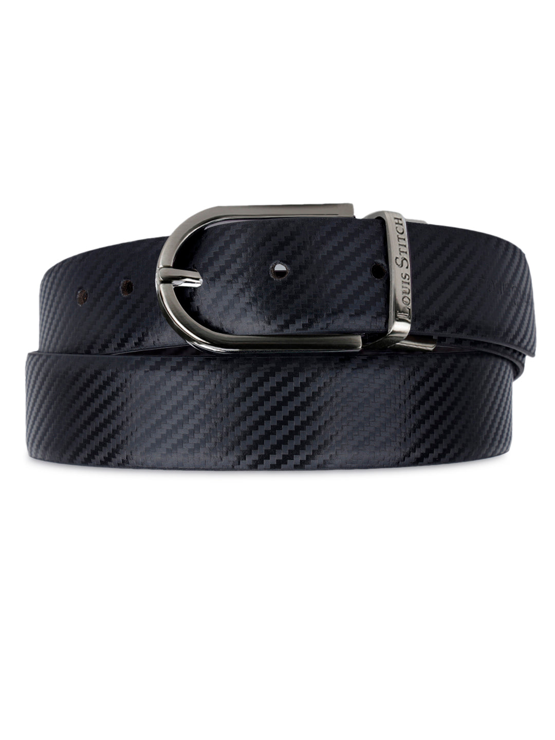 Men's Black & Brown Formal Italian Leather Reversible Belt For Men