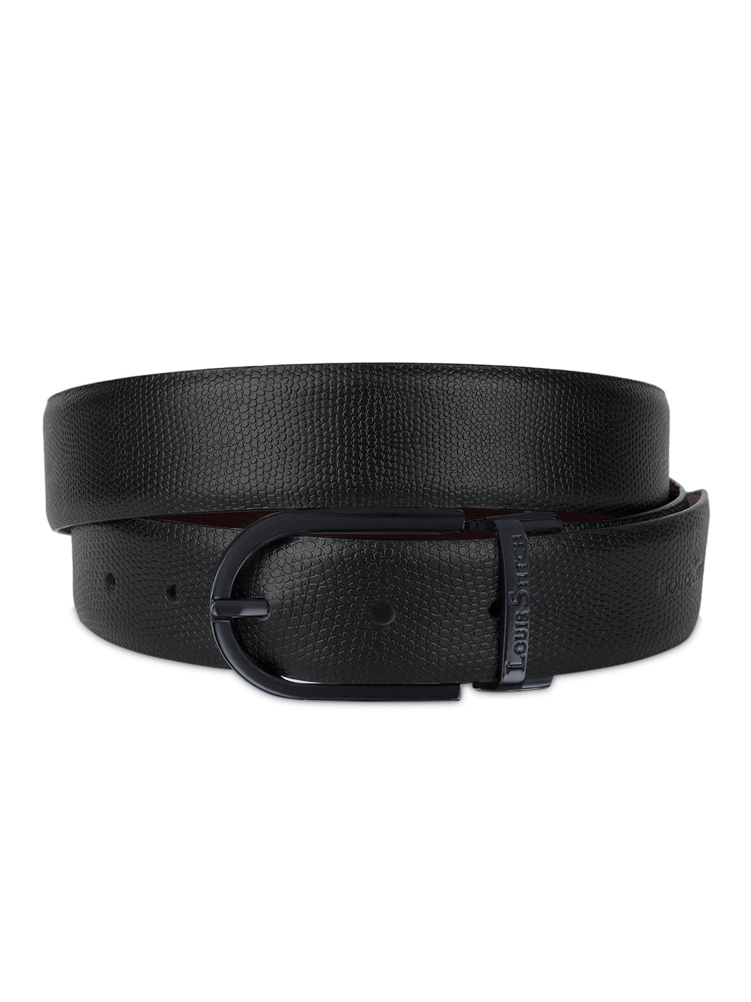 Men's Black & Brown Formal Italian Leather Reversible Belt For Men