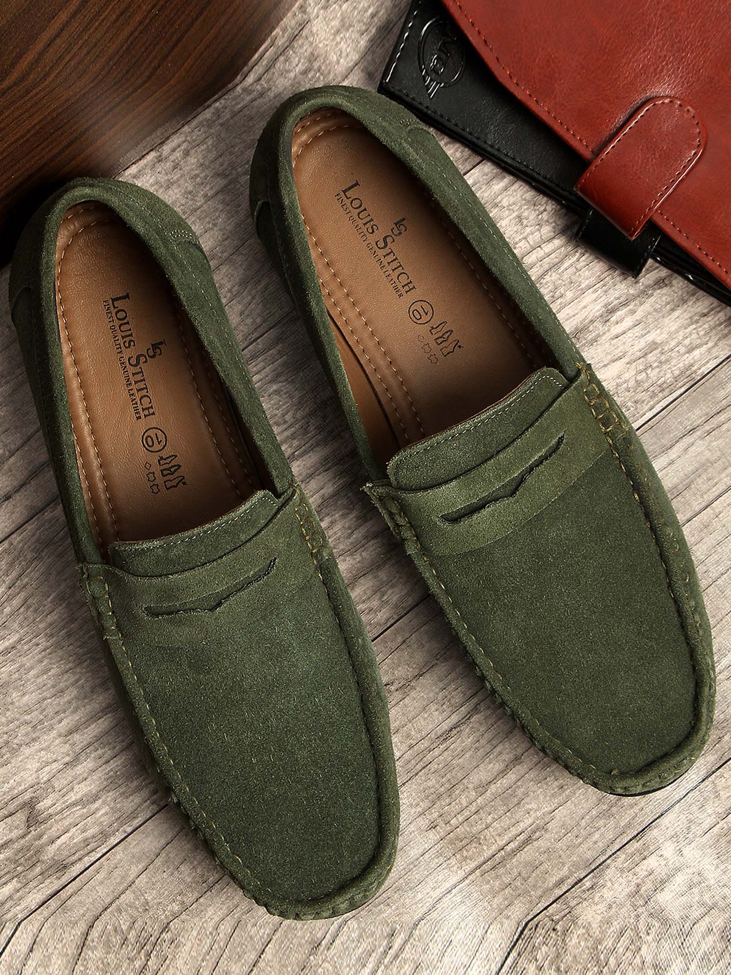 Italian Suede Leather Penny Loafers