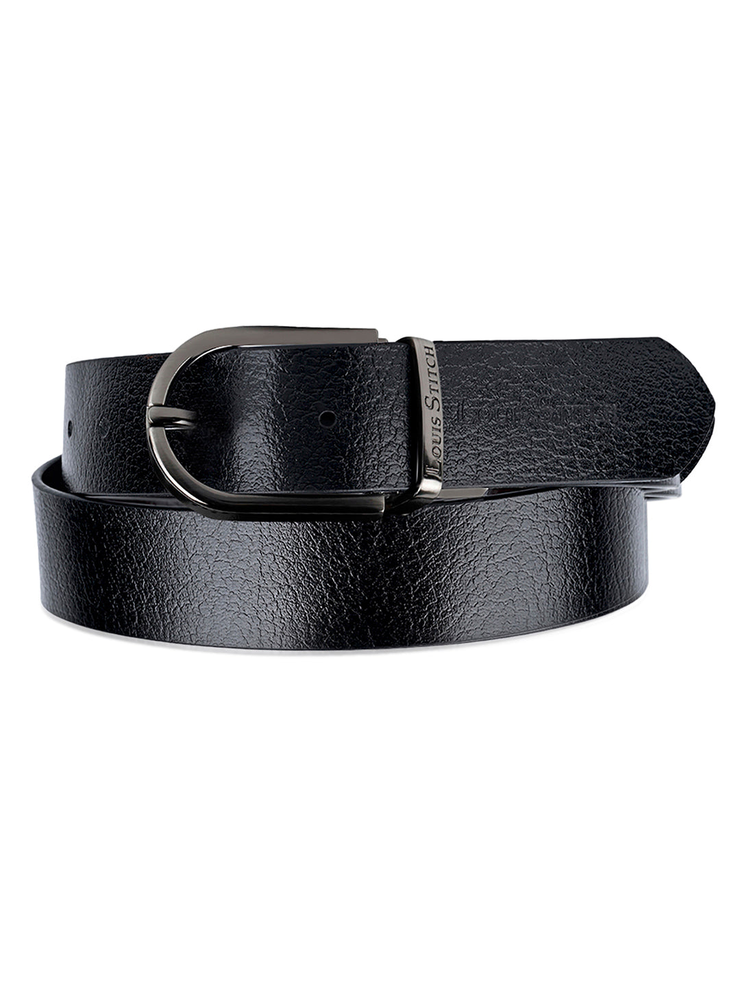 Men's Black & Brown Formal Italian Leather Reversible Belt For Men