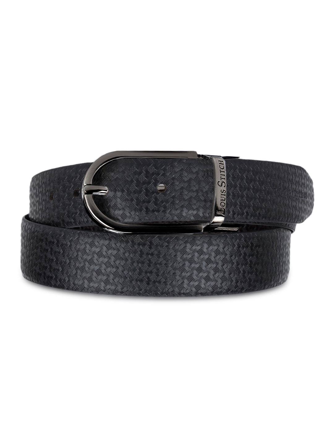 Men's Black & Brown Formal Italian Leather Reversible Belt For Men