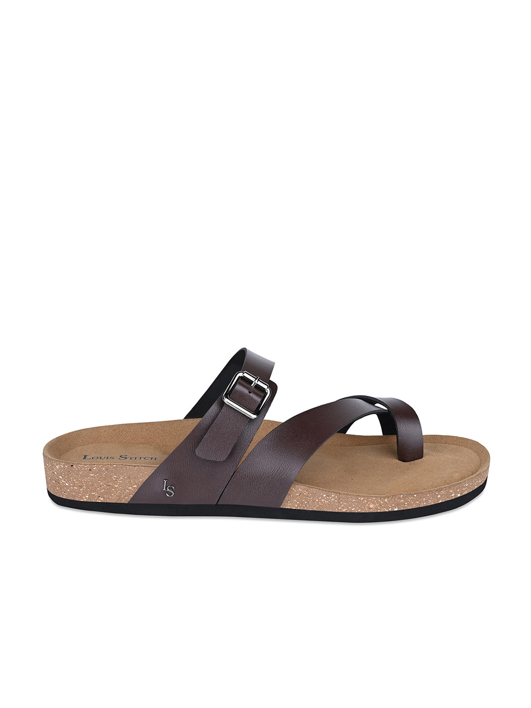 Brunette Brown Lightweight Open Toe ring Slip-on Cork Sandal