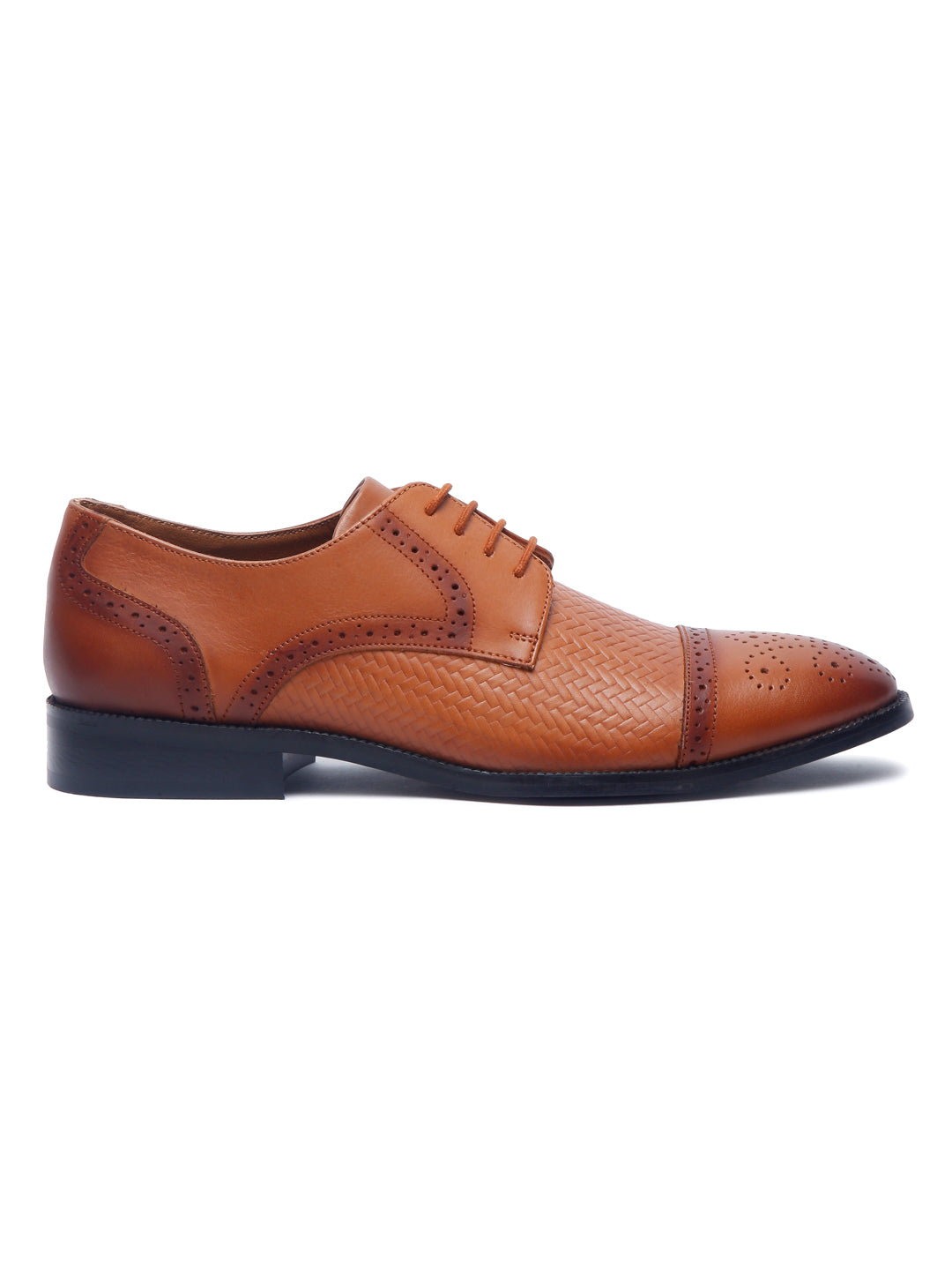 Russet Tan Handmade Premium Italian Leather Weaved Oxfords