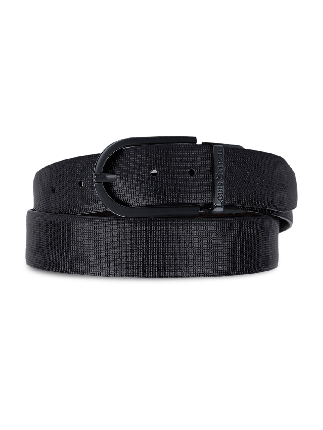 Men's Black & Brown Formal Italian Leather Reversible Belt For Men