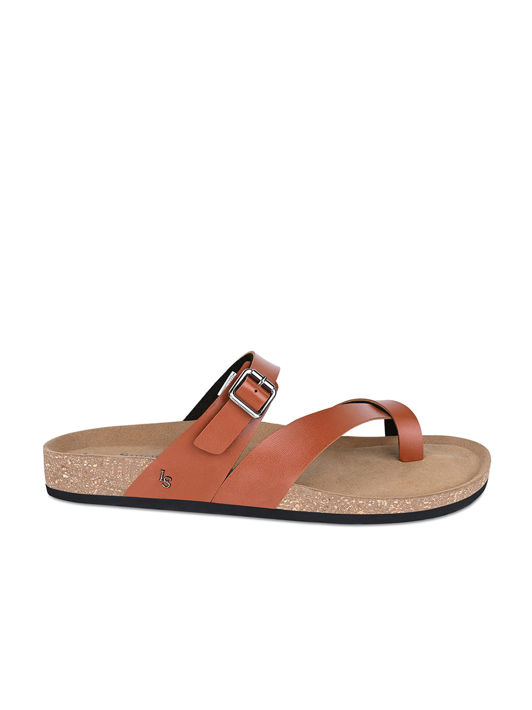 Tan Lightweight Open Toe ring Slip-on Cork Sandal