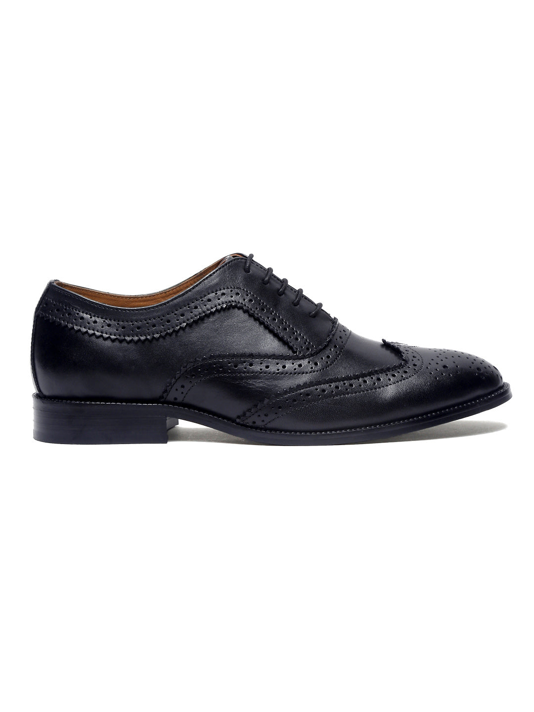 Jet Black Handmade Premium Italian Leather Brogues