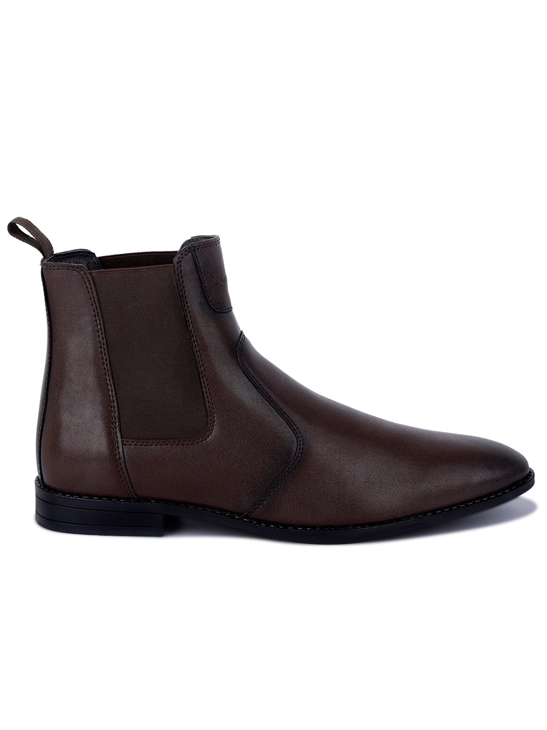 Brunette Brown Dual Tone Handcrafted Chelsea Boots