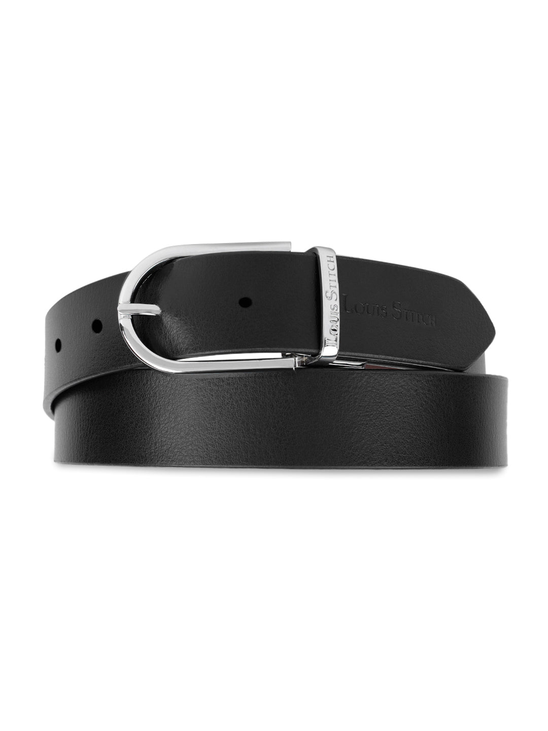 Men's Black & Brown Formal Italian Leather Reversible Belt For Men