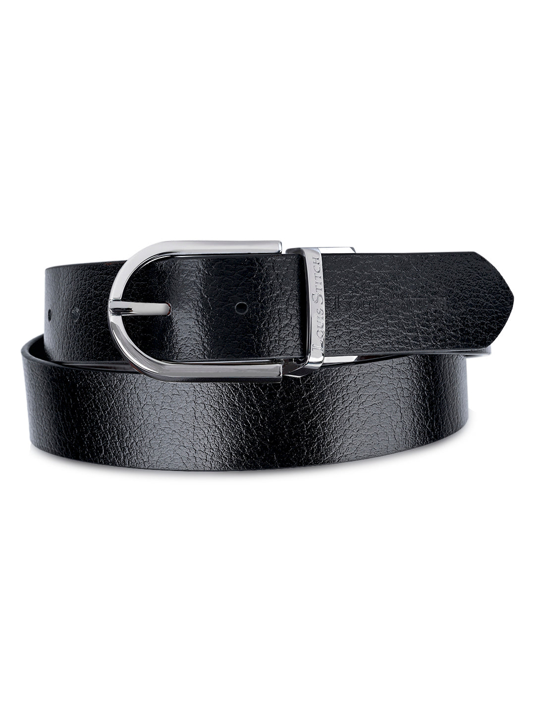 Men's Black & Brown Formal Italian Leather Reversible Belt For Men