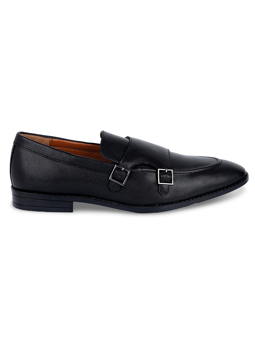 Obsidian Black Handcrafted Slipon Style Comfortable Monks