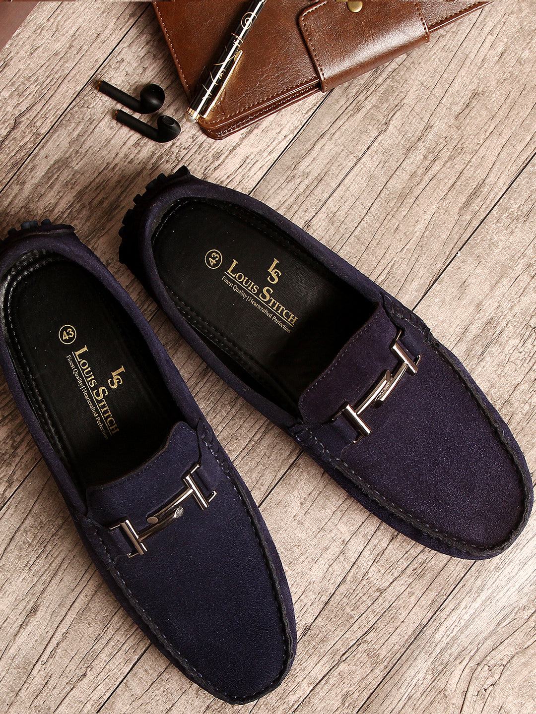 Handmade Italian Suede Leather Penny Loafers