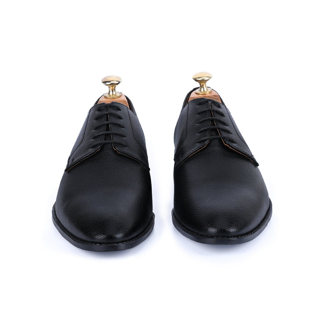 Derby Jet Black Shoes for Men