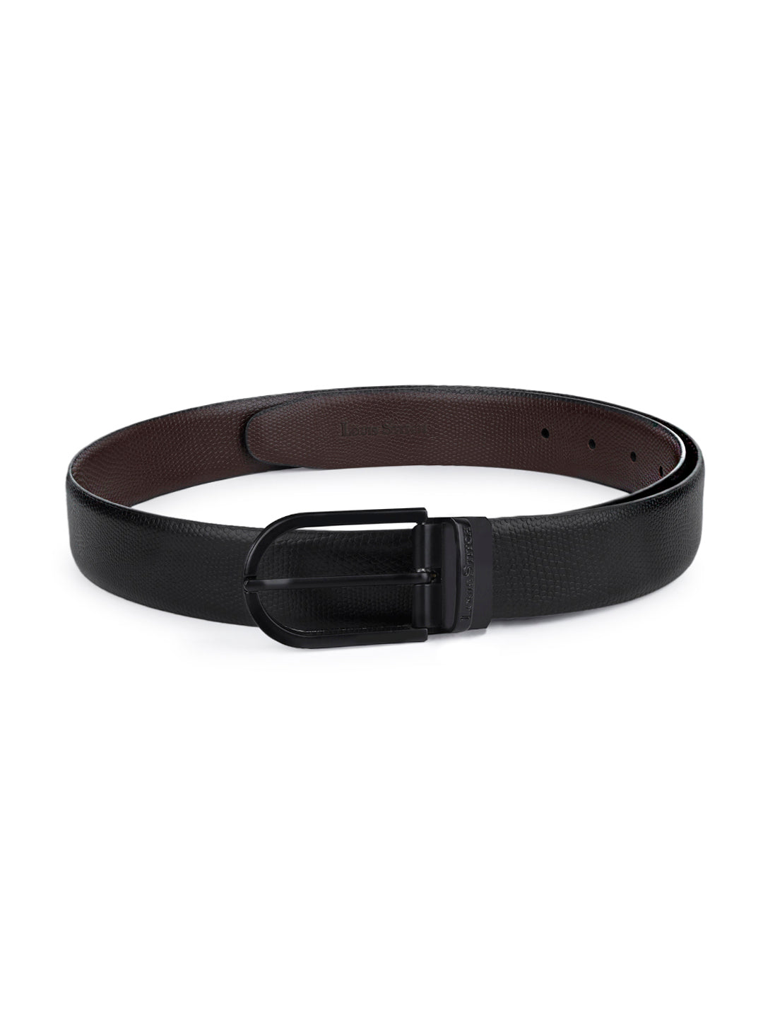 Men's Black & Brown Formal Italian Leather Reversible Belt For Men