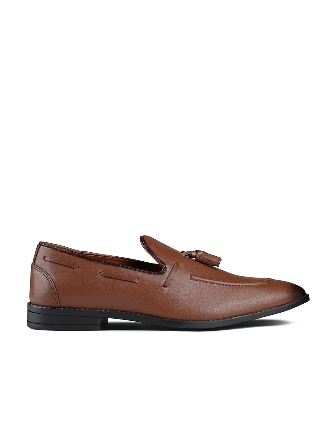 Tan Handcrafted Tassel Moccasin Slipon