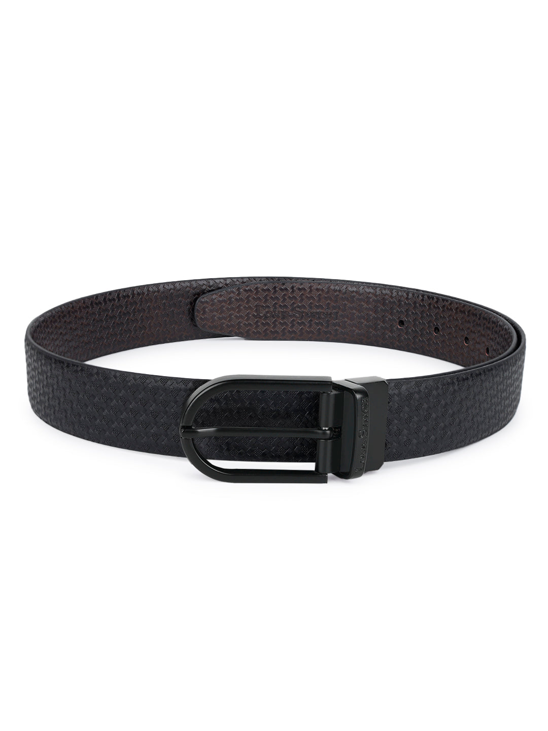Men's Black & Brown Formal Italian Leather Reversible Belt For Men