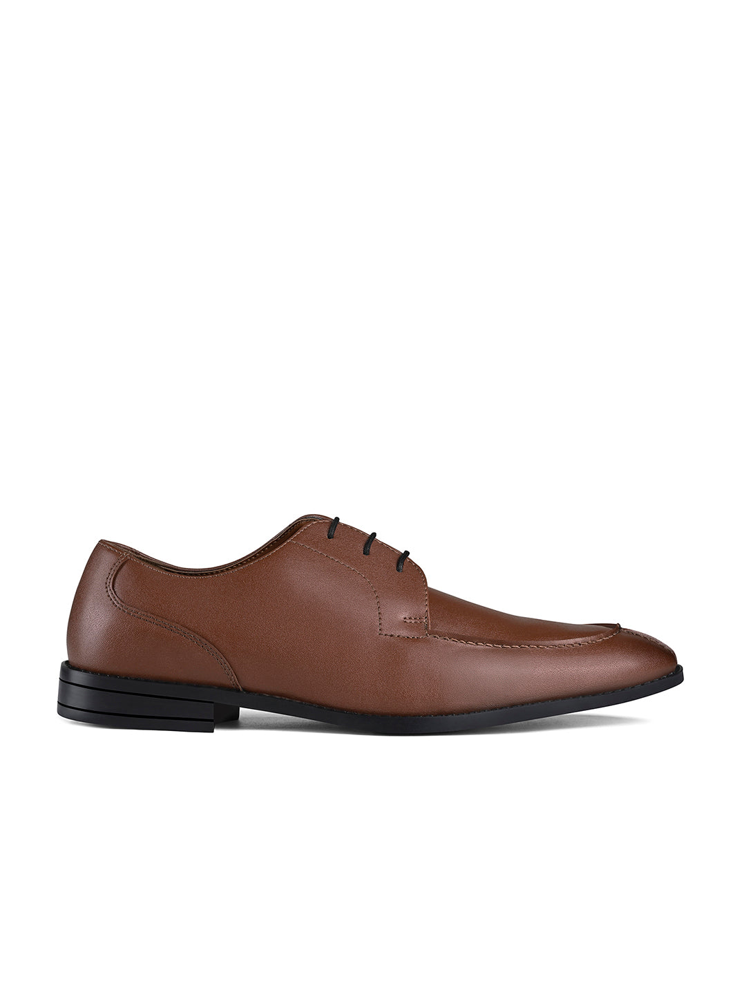 Tan Handcrafted Derby Laceups Shoes