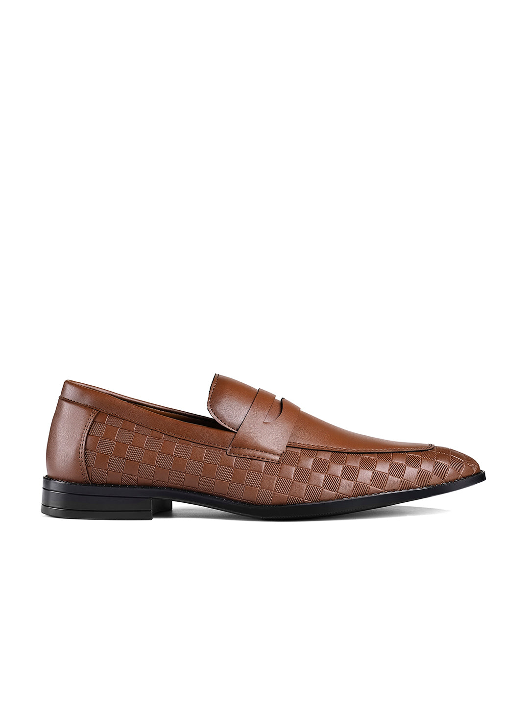 Tan Handcrafted Embossed Moccasin Slipon