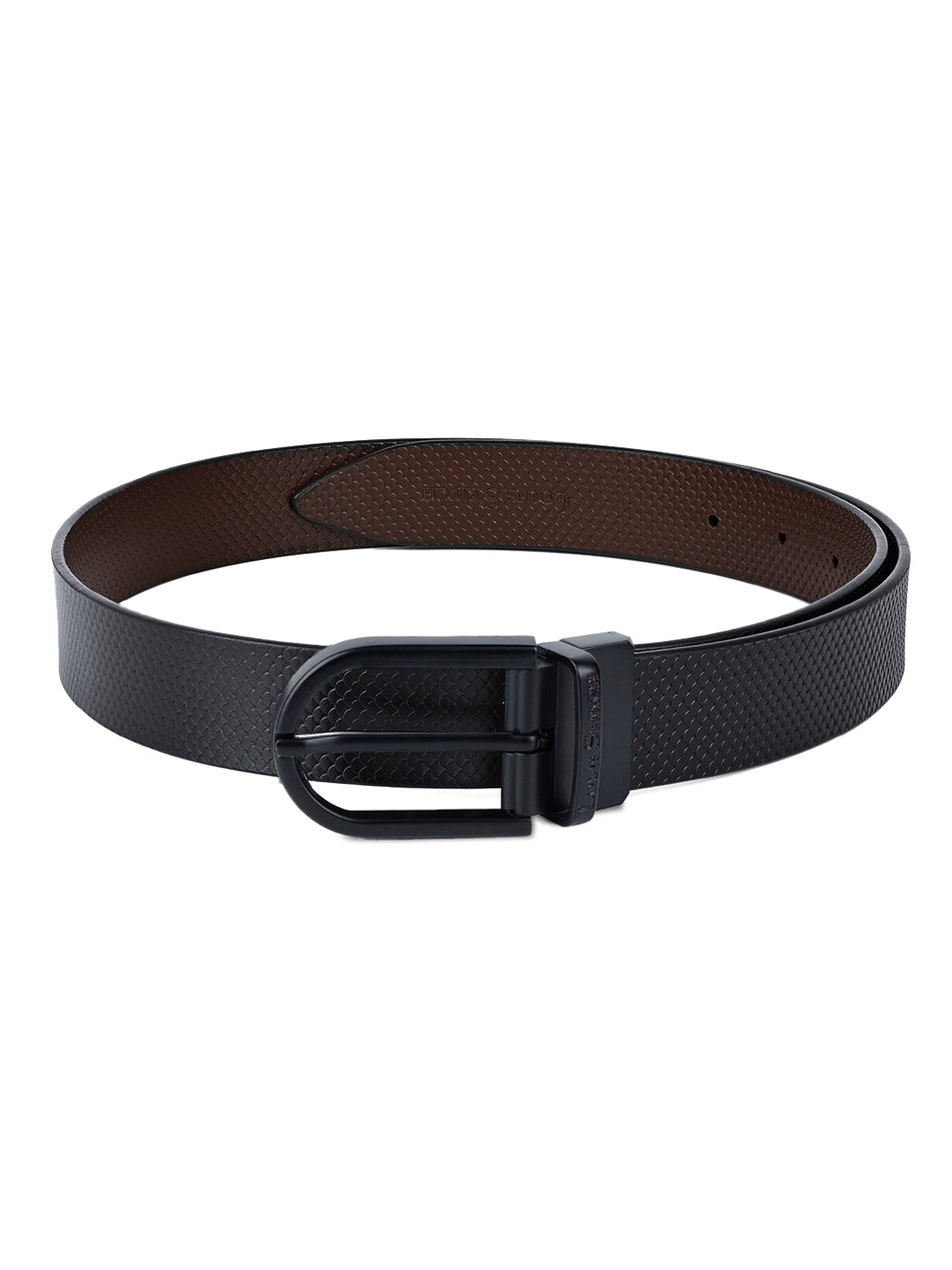 Men's Black & Brown Formal Italian Leather Reversible Belt For Men