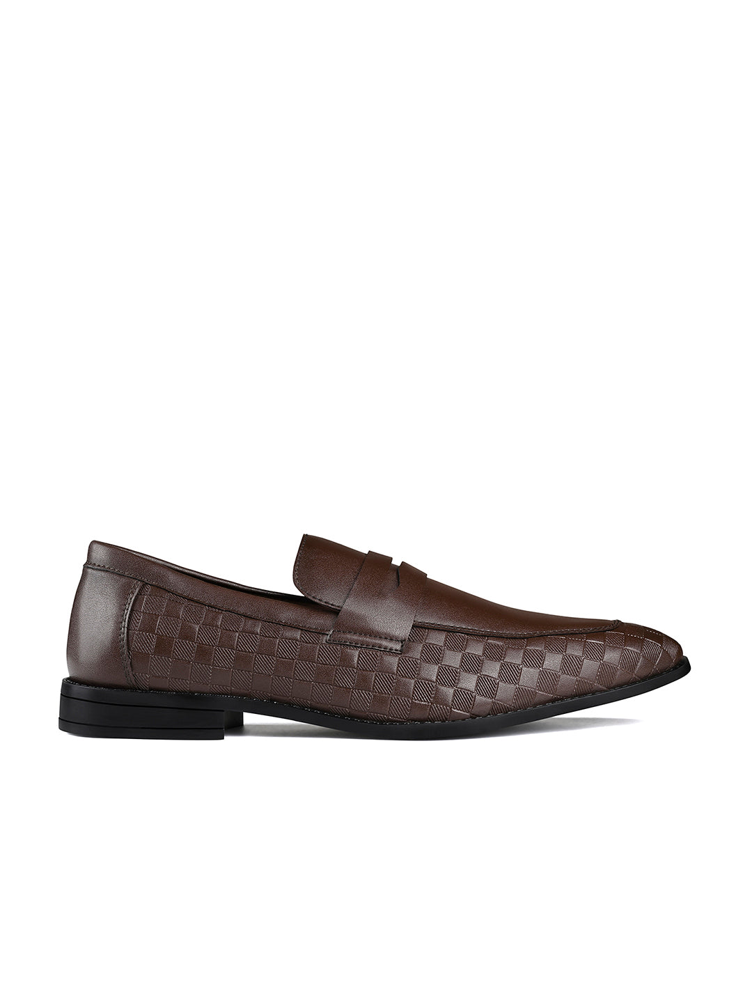 Brunette Brown Embossed Moccasin Slipon