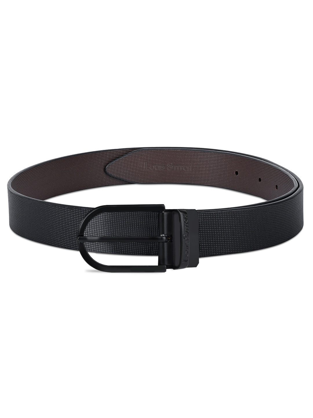 Men's Black & Brown Formal Italian Leather Reversible Belt For Men