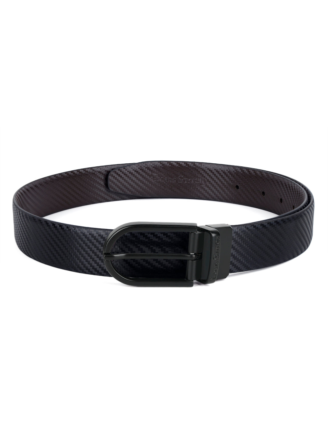 Men's Black & Brown Formal Italian Leather Reversible Belt For Men