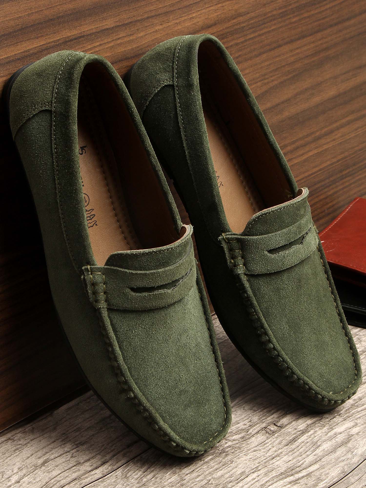 Italian Suede Leather Penny Loafers