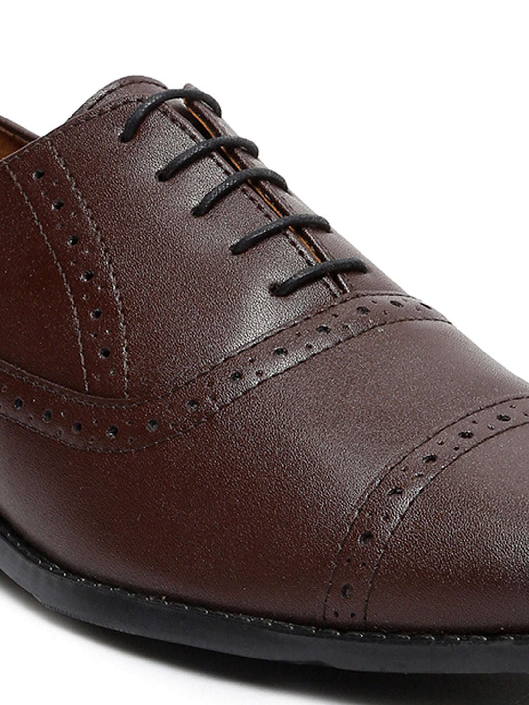 Brunette Brown Oxford Style Comfortable Formal Laceup Shoes