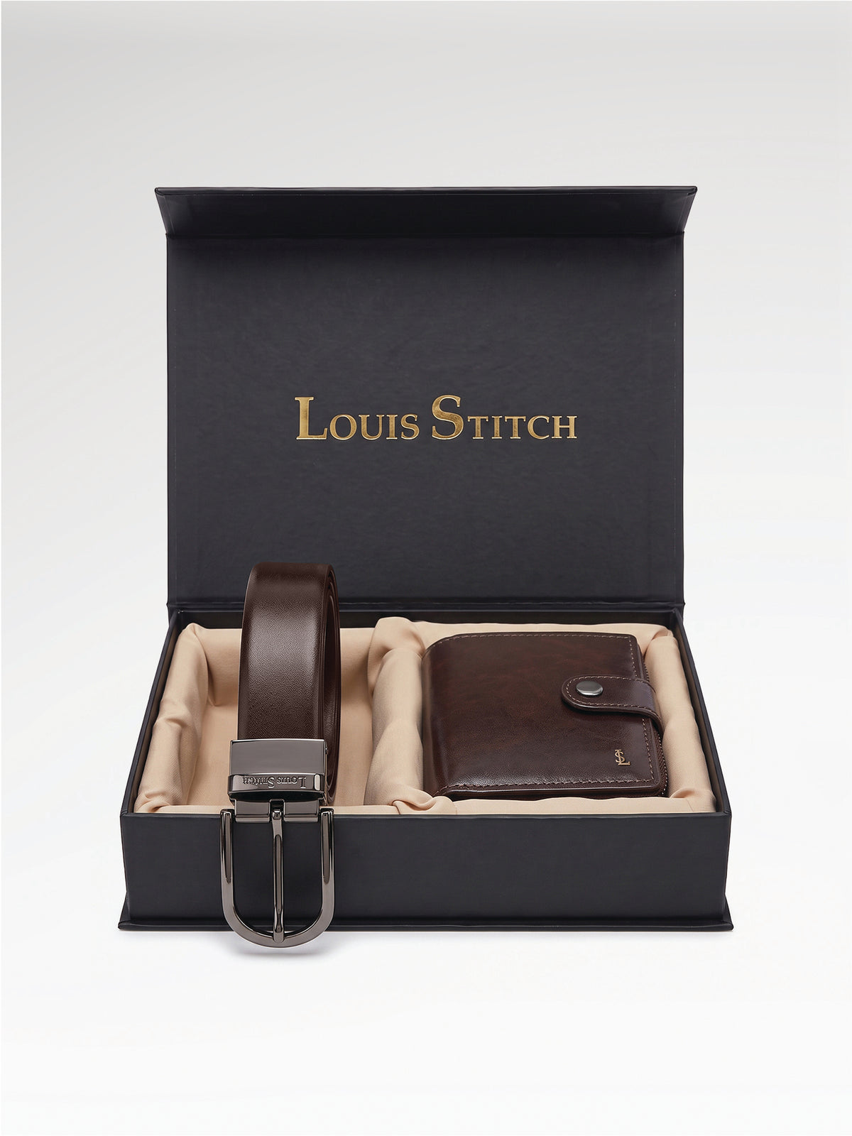 Brunette Brown Belt & Wallet Set