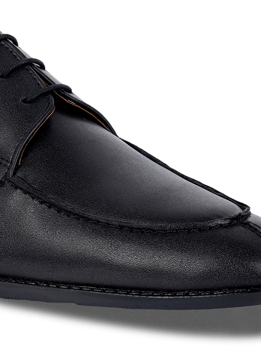 Jet Black Handcrafted Derby Laceups Shoes