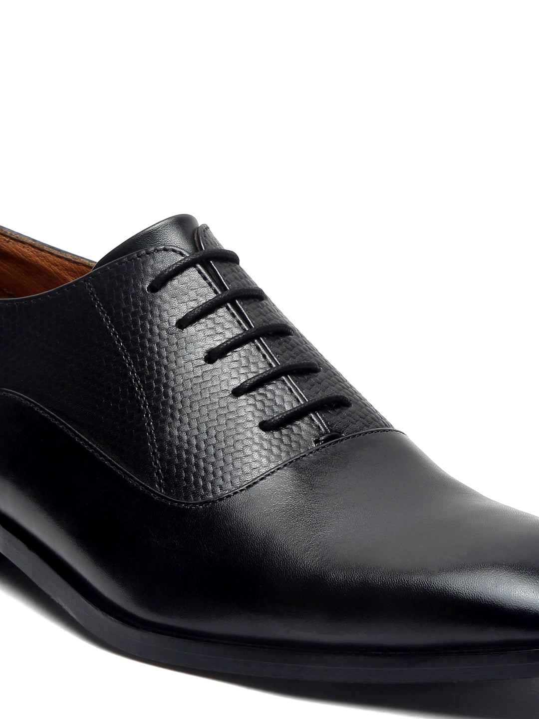 Jet Black Handmade Premium Italian Leather Derby Shoes