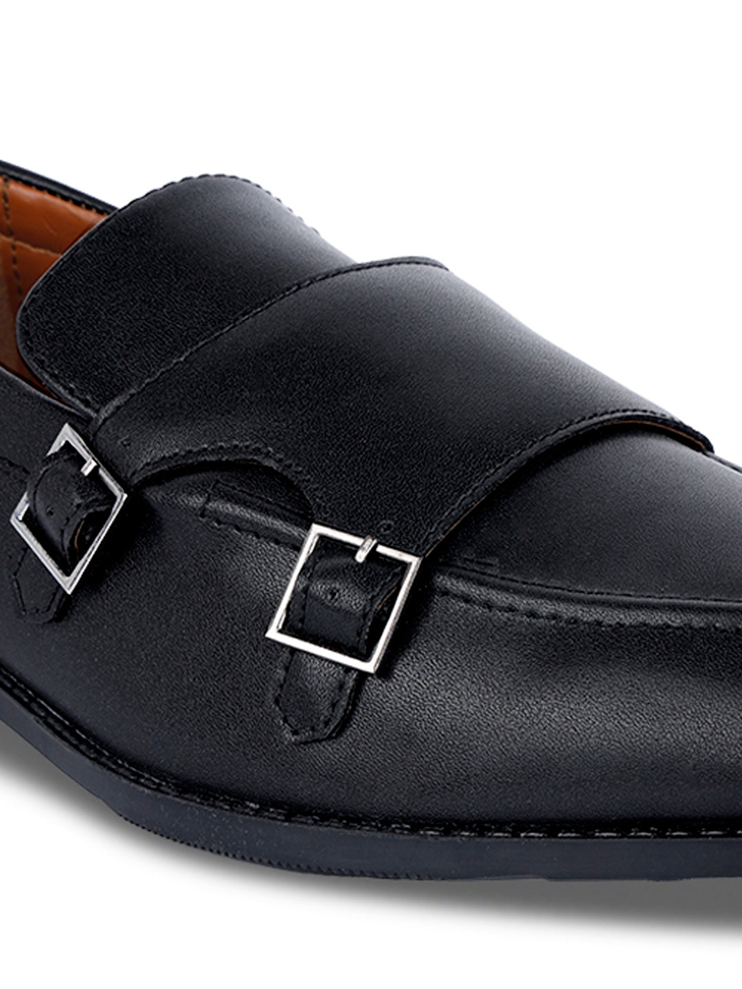 Obsidian Black Handcrafted Slipon Style Comfortable Monks