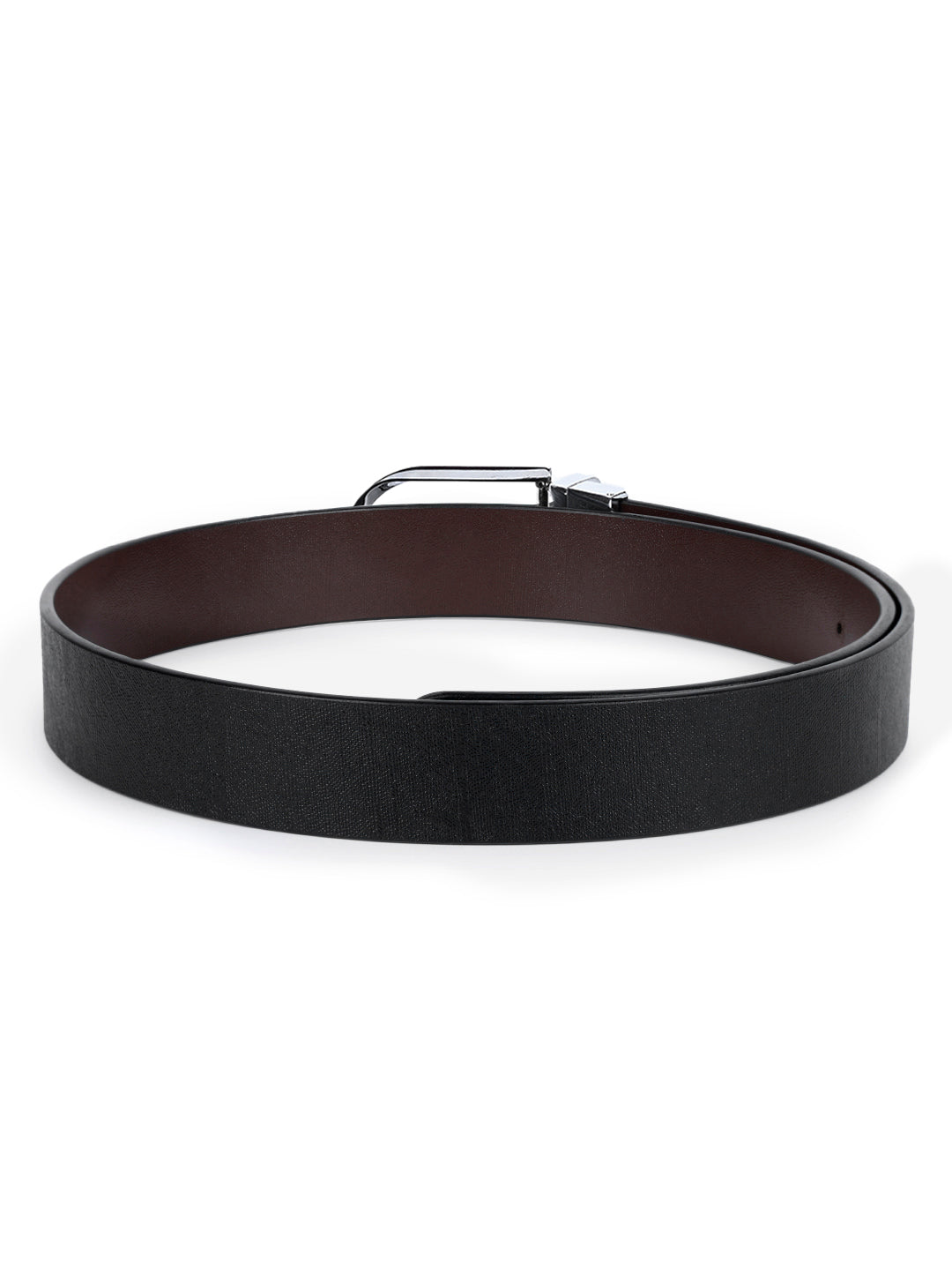 Men's Black & Brown Formal Italian Leather Reversible Belt For Men