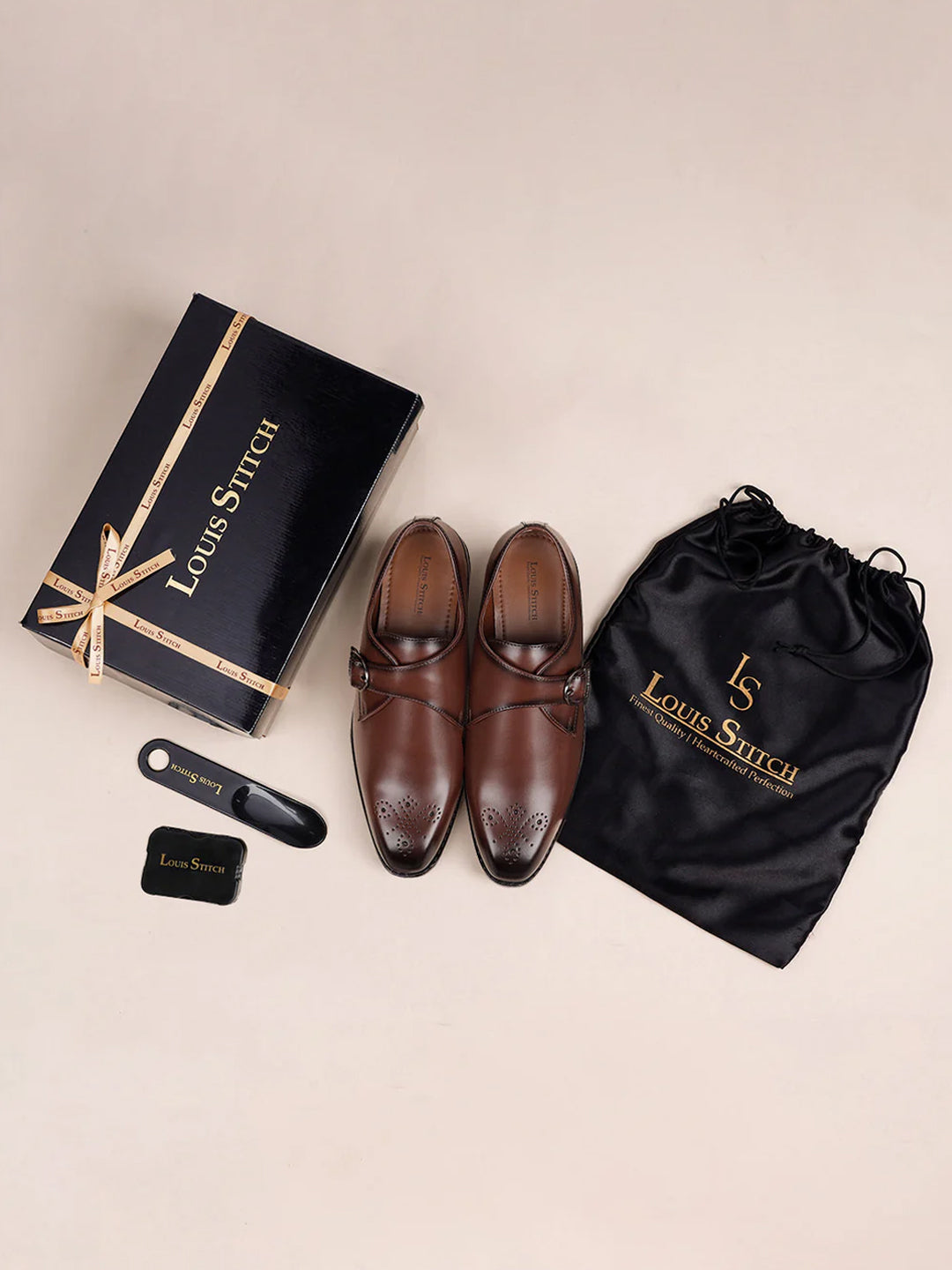 Tan Handcrafted Monks Slipon Shoe